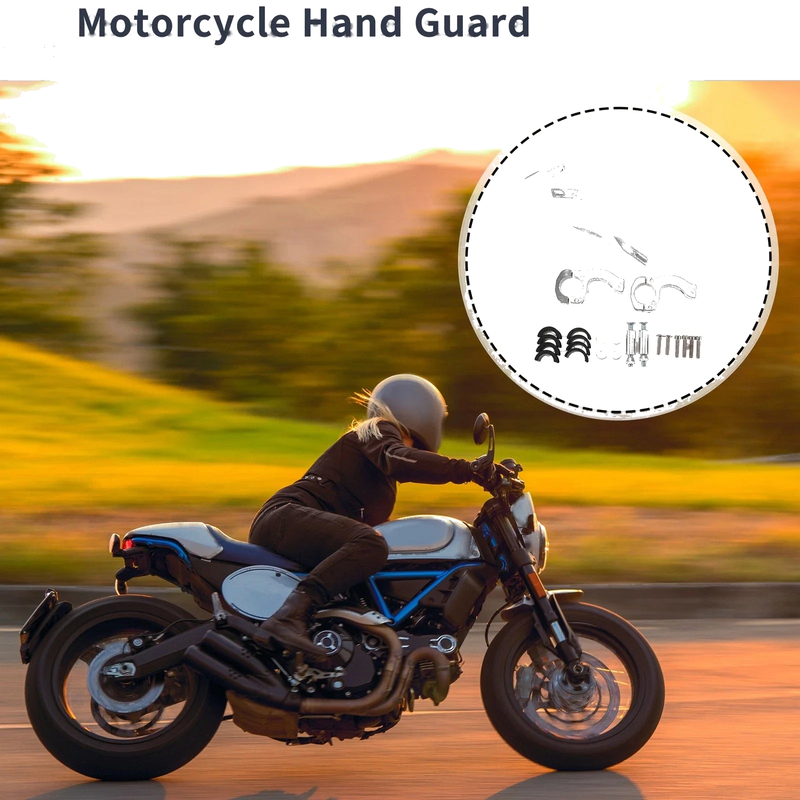 Motorcycles 1 Set Universal Hand Guard Knuckle Guard Protector White