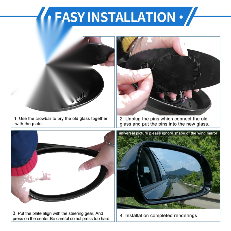 Ford E150 Heated Right Passenger Side Mirror Glass (2004-2014)
