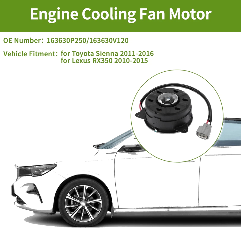 Toyota Sienna Radiator Fan Motor (2011–2016)