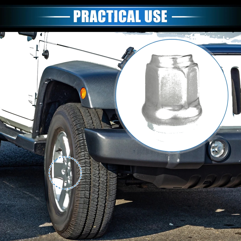 Jeep Wrangler, Liberty, Dodge Challenger 10 x Wheel Lug Nuts (No. 6036747AA)