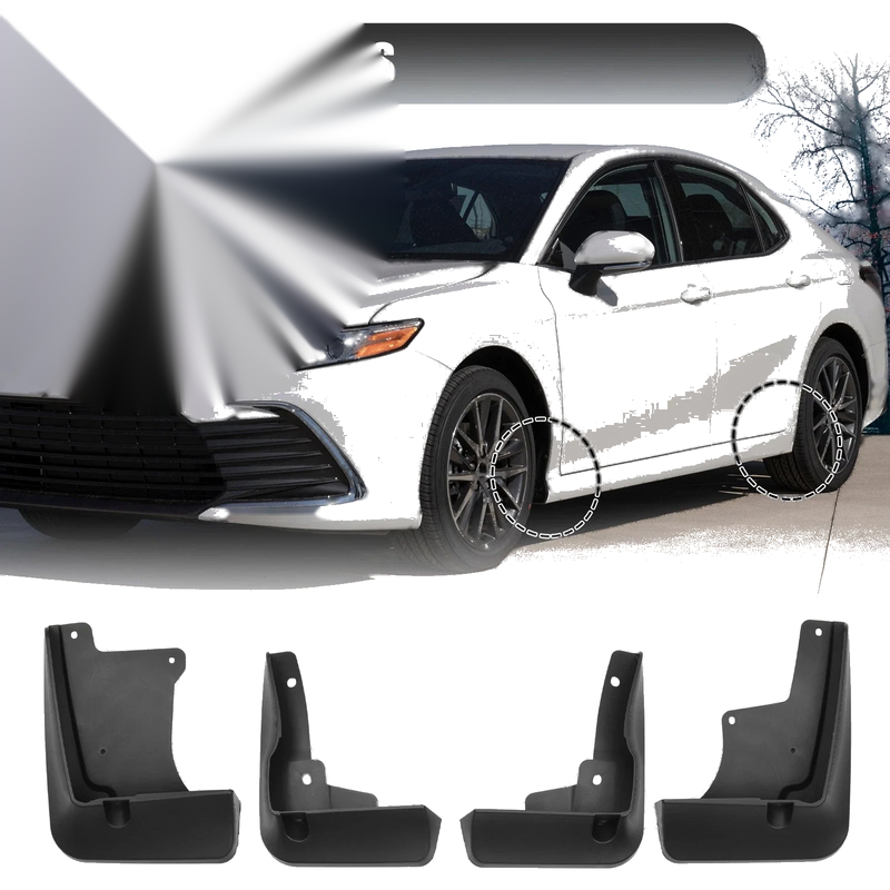 Toyota Camry Car Mud Flaps Splash Guards  Black (2018-2022)