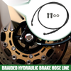 Motorcycle Braided Hydraulic Brake Line Oil Hose 140cm