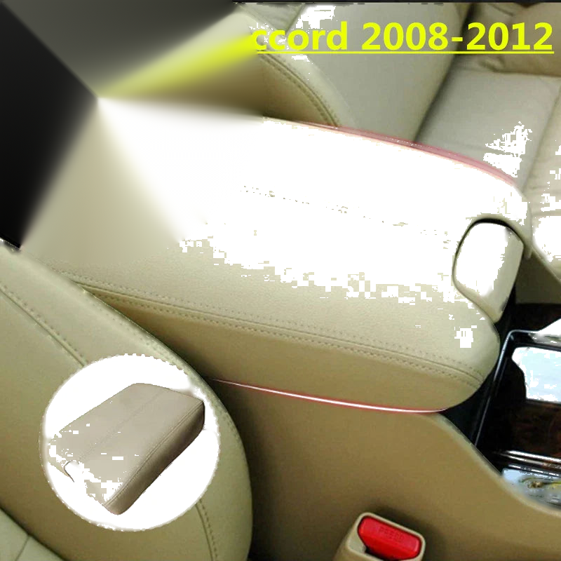 Honda Accord Console Armrest Beige Leather Cover (2008–2012)