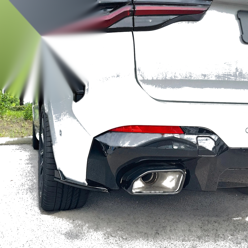 BMW X3 G01 LCI M Sport (2022+) Gloss Black Rear Bumper Side Corner Covers