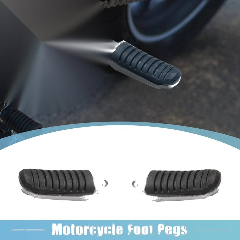 Motorcycle 1 Pair 8mm Aluminum Alloy Footrest Footpeg