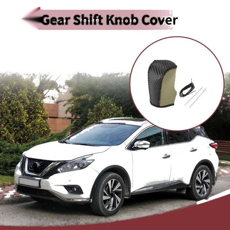 Nissan Murano (2009-2013) Black Beige Car Gear Shift Knob Cover