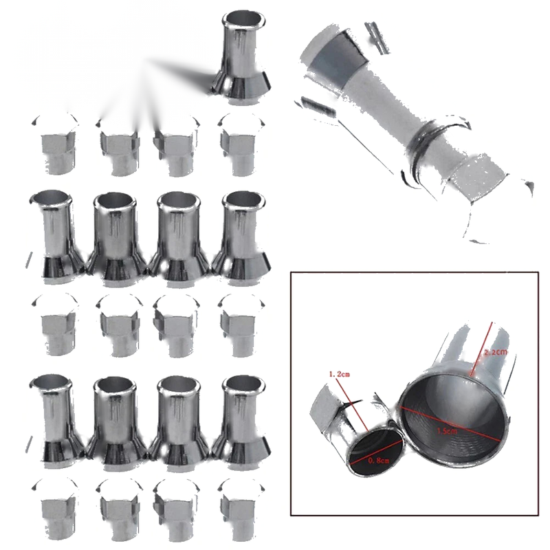 Car / Truck 12x TR413 Chrome Tire Wheel Tyre Valve Stem HexCaps with Sleeve Covers