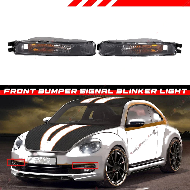 Beetle Pair Front Bumper Turn Signal Light Lens (2012–2019)