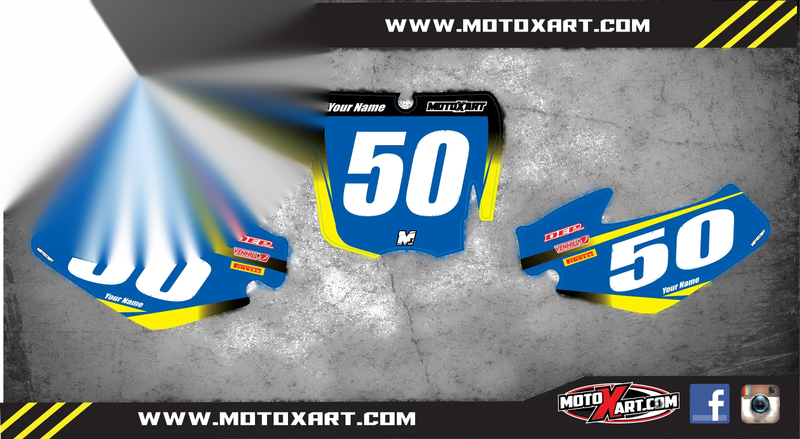 Cobra 50 JR Custom Number Plates STORM STYLE Decals (2014-2017)