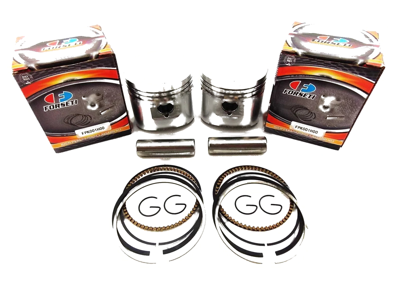 Honda CB250N 62mm Piston Set with Rings & Clips (1980-1982)