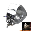 Harley Chopper Cafe Racer Chrome Triangle Retro Headlight