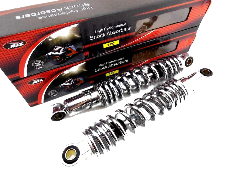 Suzuki GZ125 Marauder 300mm JBS Chrome Rear Shock Absorbers (1998-2005)