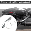 Universal Motorcycle Exhaust Muffler Pipe Heat Shield Curved 265x55mm