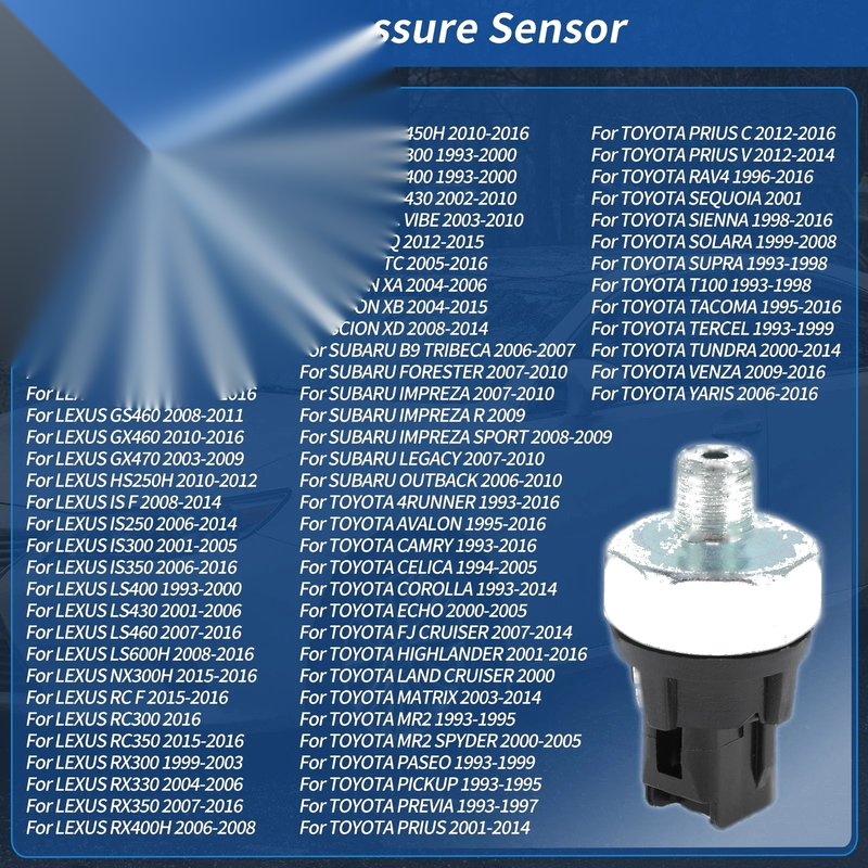 Toyota RAV4, Sequoia, Sienna, 4Runner, Corolla Oil Pressure Sensor (2001-2023)