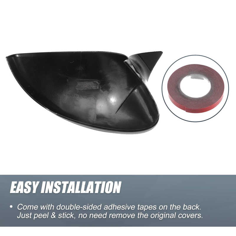 Ford Mustang GT Rearview Mirror Cover Overlay Gloss Black (2015-2024)