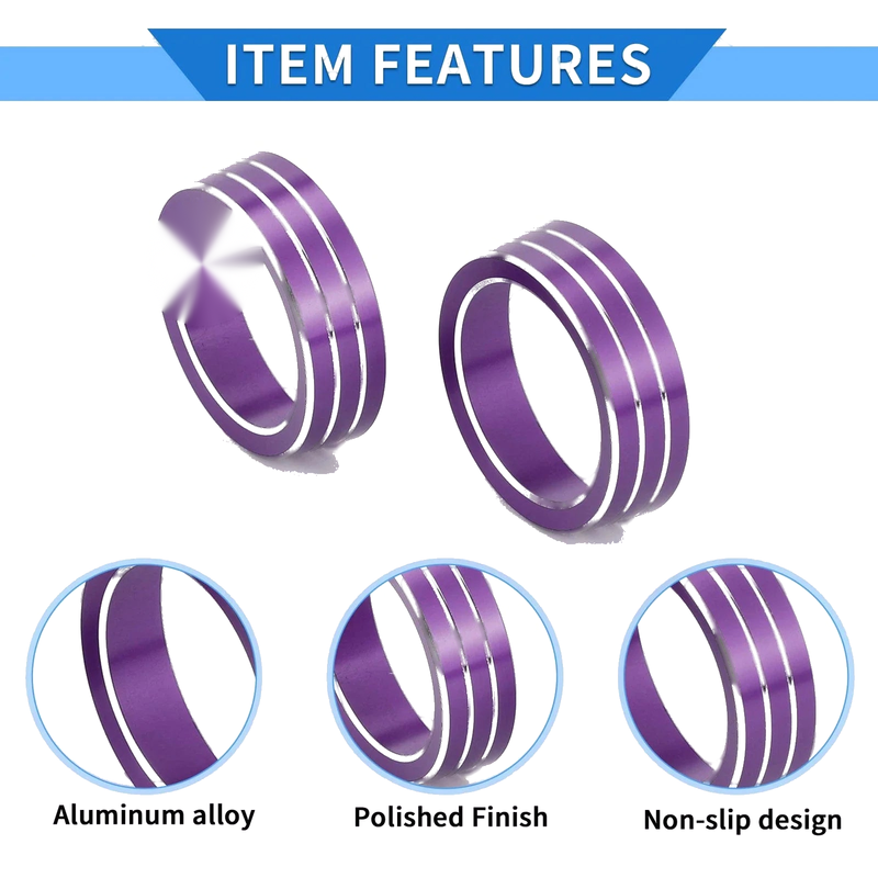 Honda Civic (2016-2021) - 5 Pcs AC Engine Start Speaker Knob Cover Ring