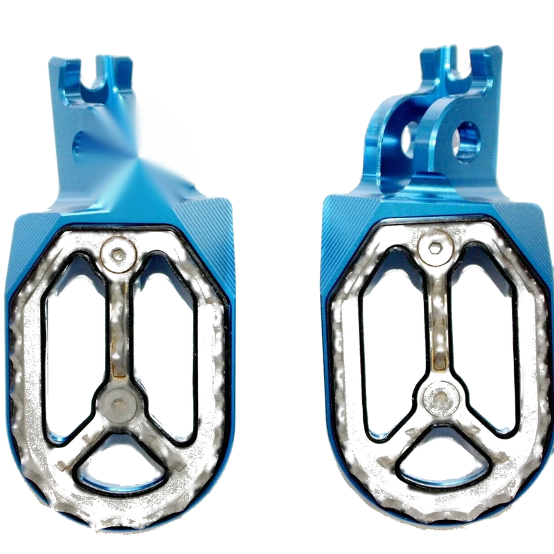 Honda CRF250 CNC Blue Stainless Foot Pegs (2004-2023)
