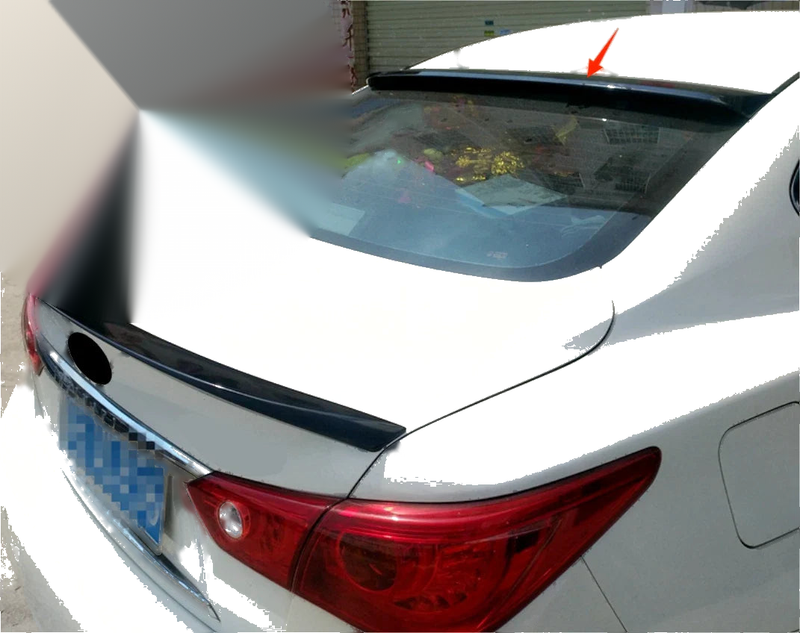 Infiniti Q50 V37 Sedan Unpainted F Style Rear Roof Spoiler Wing (2014-2024)