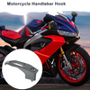 Square Aluminum Alloy Motorcycle Hanging Hook 1 Set Titanium Tone 78mm Length