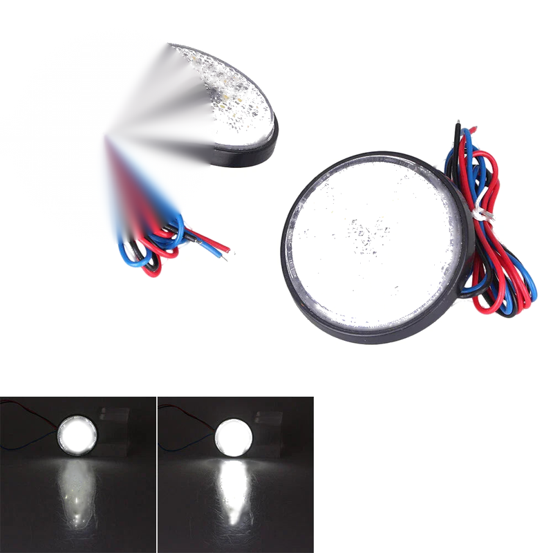 Motorcycle ATV 12V 55mm 24LED Round Reflector Tail Brake Light