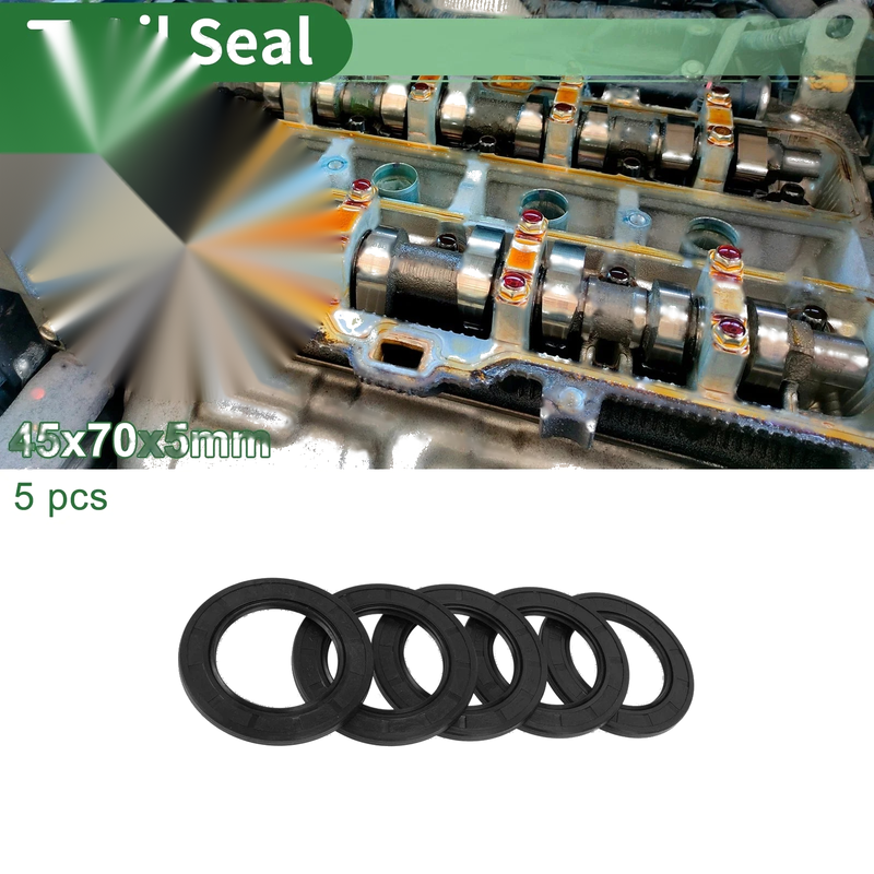 Make Model Oil Seal 45x70x5mm NBR Rubber High Pressure Black