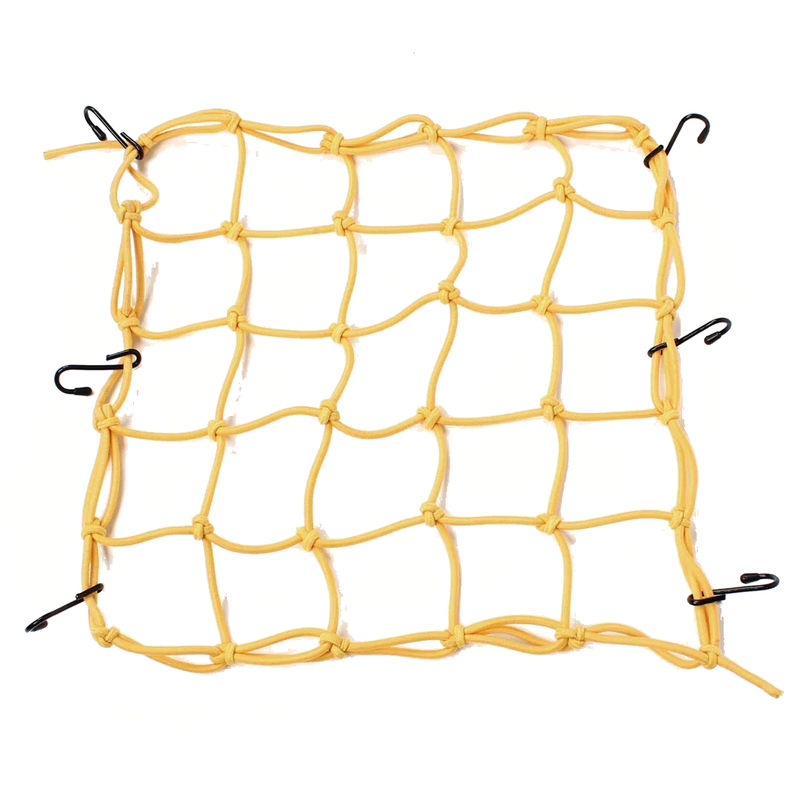 Motorcycle Auto Bike - Yellow, Flexible 6-Hook Luggage Net