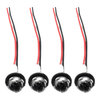 4x Connector Socket Bulb Bundle PigTail T15 Rubber Wedge LED