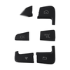 Mercedes C-Class W205 Black ABS Button Cover Sticker / 12pcs / Button Cover Sticker (2014–2021)