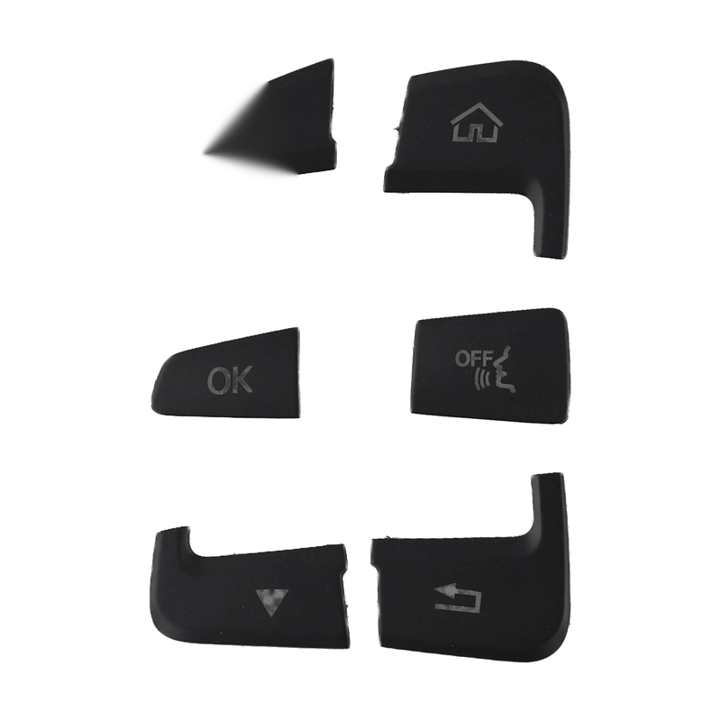 Mercedes C-Class W205 Black ABS Button Cover Sticker / 12pcs / Button Cover Sticker (2014–2021)