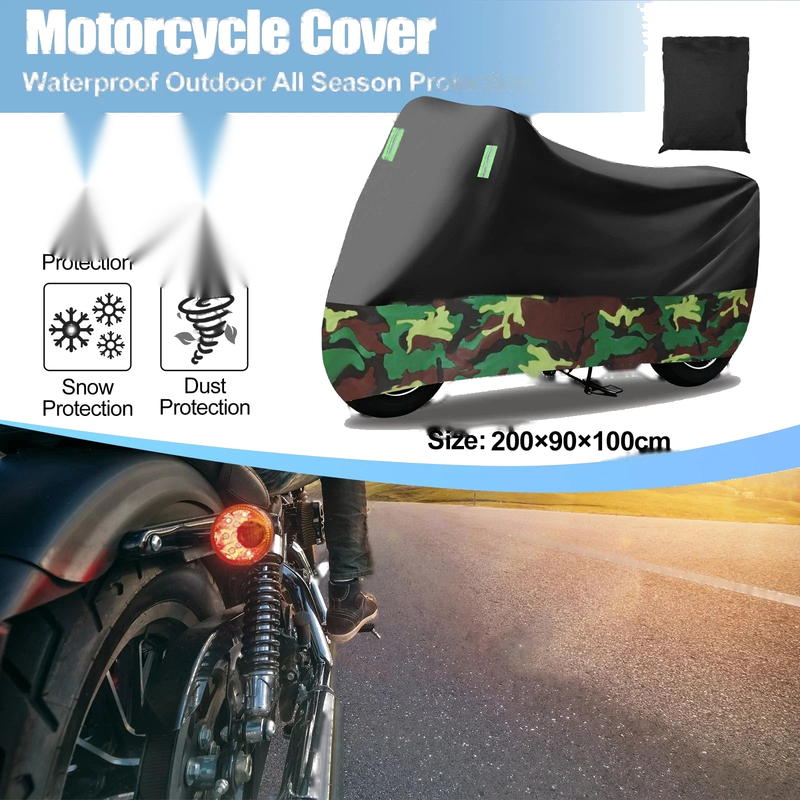 Motorcycle Motorcycle Cover / Full Cover / Black Camouflage