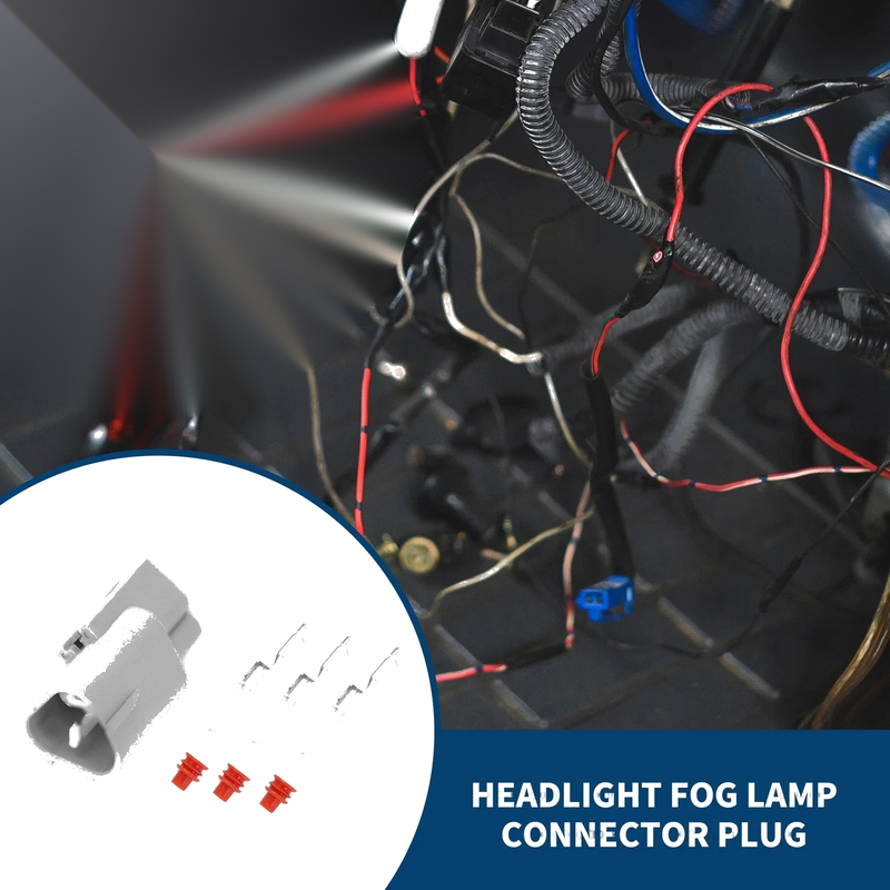 3 Pin Headlight Fog Lamp Connector Plug Male Wire Terminal 1x Toyota