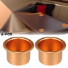 Marine Boats RVs 2 x Aluminum Alloy Universal Cup Drink Holder Gold Tone
