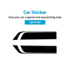 Universal Fit Wide Black Racing Car Hood Stripe Decals