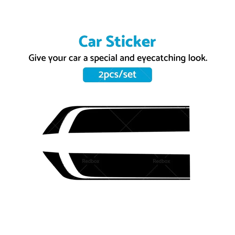 Universal Fit Wide Black Racing Car Hood Stripe Decals