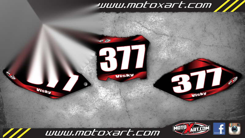 Honda CRF 250 R (2008-2009) Stickers Decals Custom Number Plates