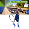 M8 / M10 M8/M10 Rear View Mirror Polygonal Shape Blue Aluminum Alloy Plastic