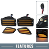Jeep Wrangler 2 x Smoked Lens LED Side Marker Lights (2018-2023)