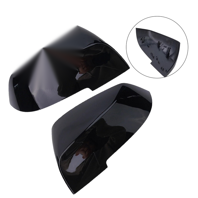BMW F20 / F21 / F22 / F30 / F32 / F36 / F87 Gloss Black Rear Wing Mirror Cover Cap