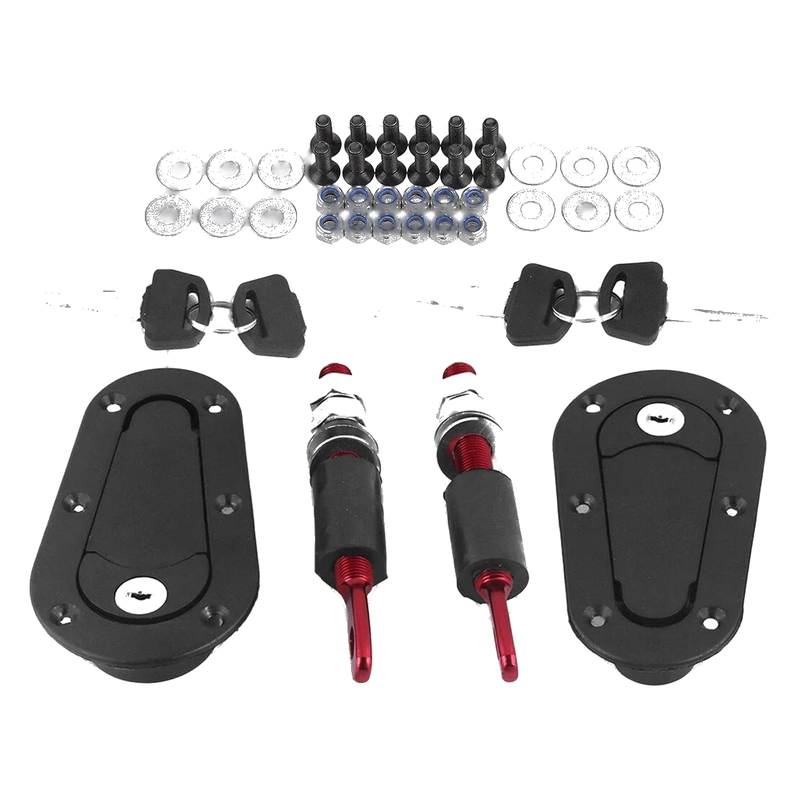 Universal Racing Car Flush Mount Quick Release Hood Latch Pin Locking Kit