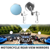 M6 Rear View Mirrors Round Chrome Silver Tone Aluminum Alloy