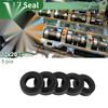 Make Model Oil Seal NBR Rubber 12x20x5mm Black 5 Pcs