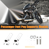 Harley Softail Silver Tone Passenger Foot Peg Footrest Mounts Clevis