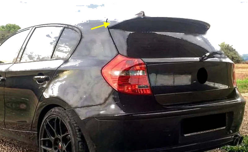 BMW 1 Series E87 Hatchback (2005-2011) Gloss Black Rear Roof Window Spoiler