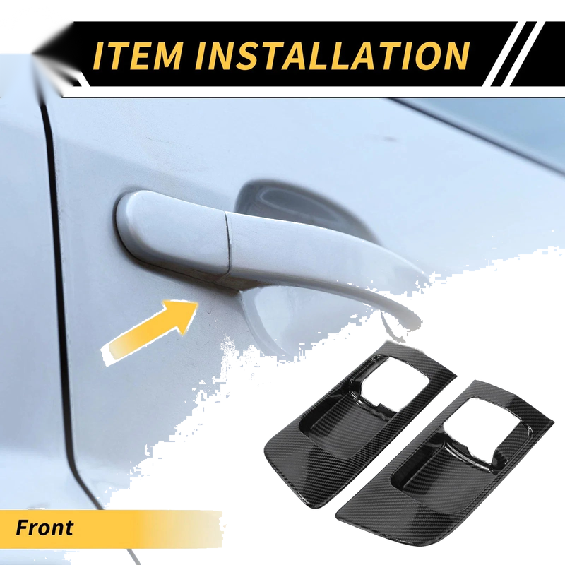 Toyota Tundra Set CF Pattern Front Door Handle Bowl Cover (2014–2021)