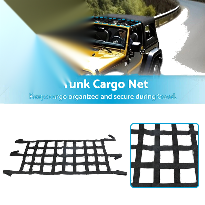 Jeep Wrangler TJ JK Roof Cargo Net Storage Hammock (1997-2018)