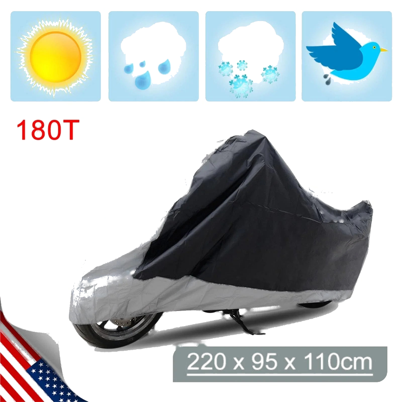 All Motorcycles L 190T Rain Dust Outdoor UV Motorcycle Cover