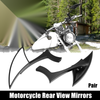 Harley Davidson Black Pair 8mm 10mm Motorcycle Left Right Rear View Mirror