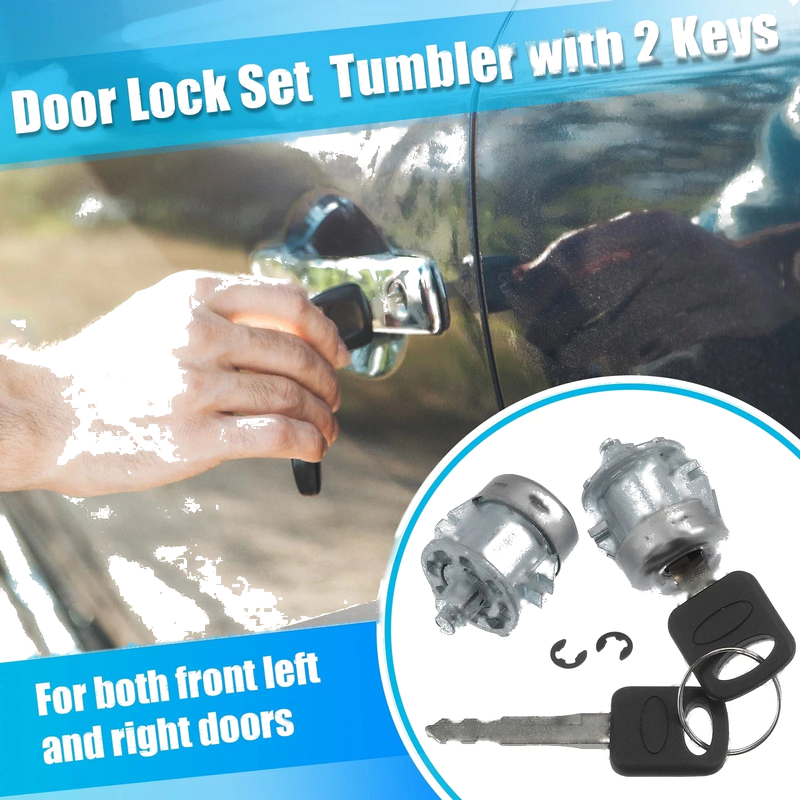 Ford F150 F250 F350 Door Lock Cylinder Tumbler w/Key Set (2004-2023)
