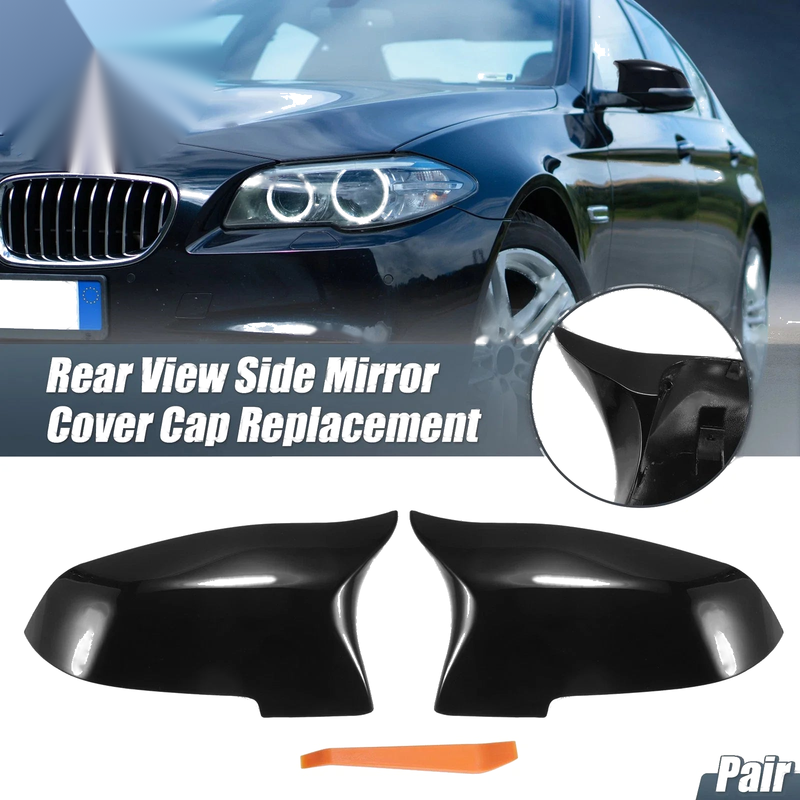 BMW F10 F18 550i 650i 740Li Rearview Mirror Cover Cap Gloss Black