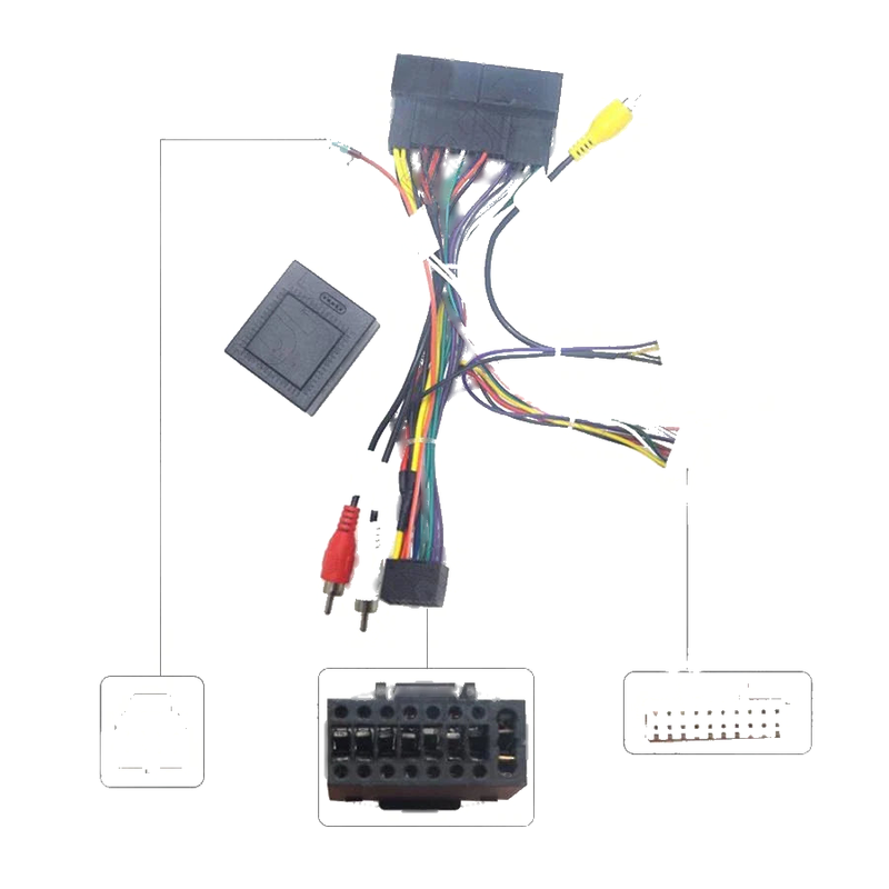 Hyundai Elantra, KIA 16 Pin Radio Audio Power Cable with Canbus Box